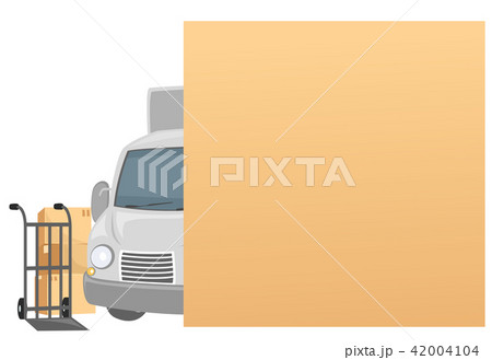 Moving Boxes Truck Board Illustration 42004104