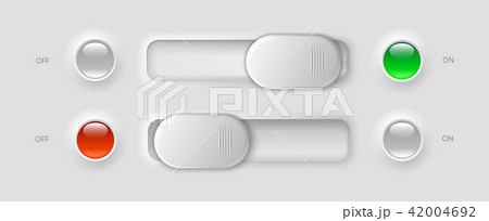 modern ui elements - switches and LED lights 42004692