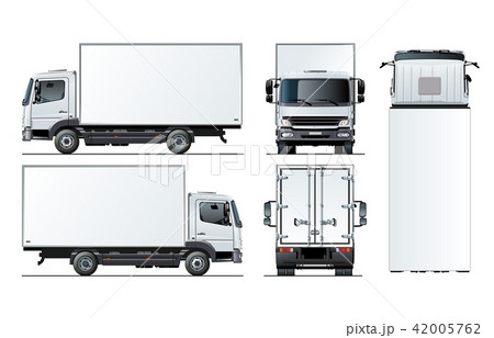 Vector truck template isolated on white 42005762