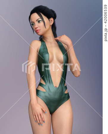 Young attractive woman in swimsuit 42006539