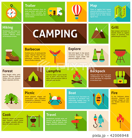 Camping Infographics Design 42006948