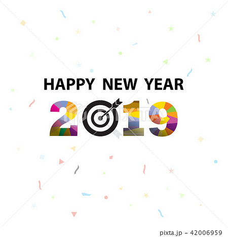 Happy New Year 2019 Background のイラスト素材 42006959 Pixta