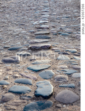 An old paving roadway. 42007266