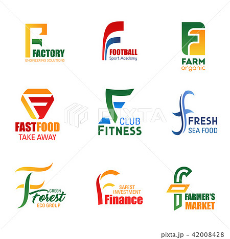 Vector letter F icons for corporate identity 42008428