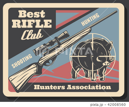 Vector retro poster for hunters association Vector retro poster for hunters association 42008560