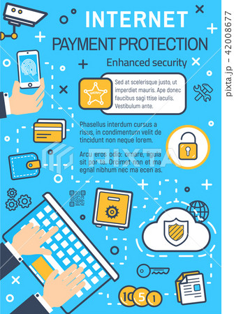 Vector poster of internet payment protection Vector poster of internet payment protection 42008677