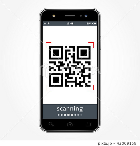 Smartphone with a qr code scanning Smartphone with a qr code scanning 42009159