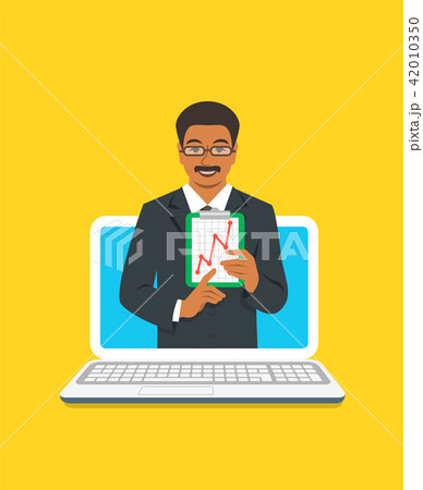 Online business school male coach concept 42010350