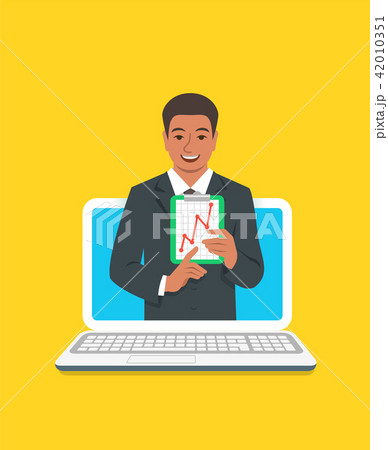 Online business school male coach concept Online business school male coach concept 42010351