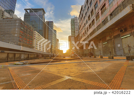 Hong Kong kwun tong downtown at sunset Hong Kong kwun tong downtown at sunset 42016222