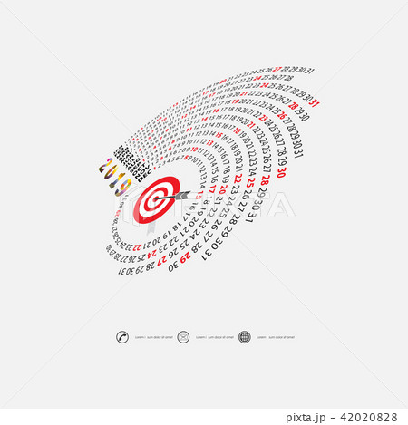 2019 Calendar Template.Spiral calendar 42020828