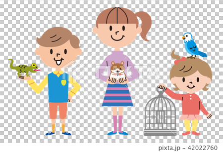 兒童寵物插圖 42022760