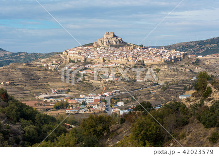 View at old medieval town of Morella, Spain 42023579