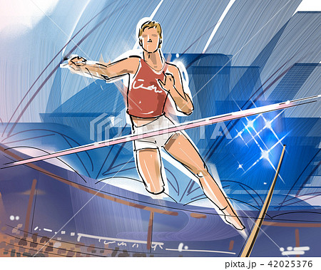 棒高跳び 飛び越すのイラスト素材 棒高跳び 飛び越すのイラスト素材