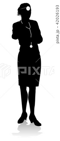 Doctor Woman Silhouette Doctor Woman Silhouette 42026193