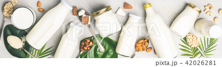 Dairy free milk substitute drinks and ingredients Dairy free milk substitute drinks and ingredients 42026281