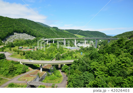 朝里ダム ループ橋 小樽市 朝里ダム ループ橋 小樽市 42026403