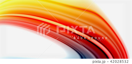 Rainbow fluid colors abstract background twisted liquid design, colorful marble or plastic wavy 42028532