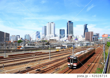 名古屋市　都市風景　名古屋駅周辺の風景 42028714