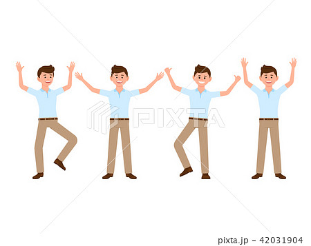 Happy office manager cartoon character 42031904