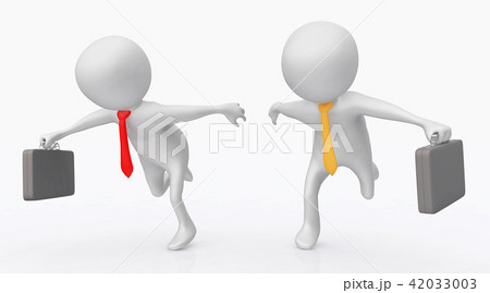 3D figures as running business people 42033003