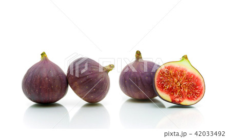 juicy ripe figs closeup on white background 42033492