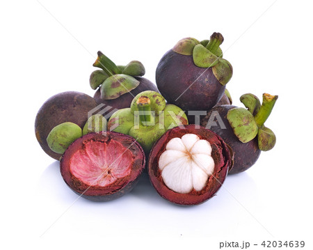 mangosteen isolated on white background mangosteen isolated on white background 42034639
