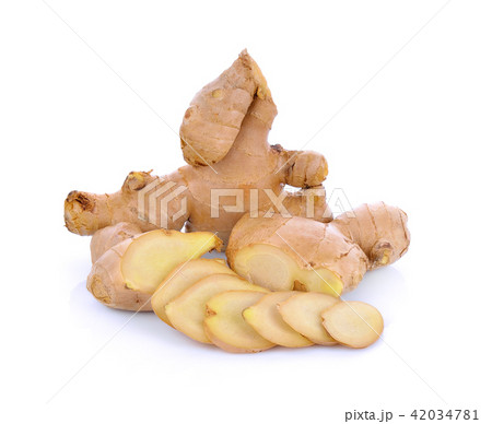 Ginger on white background Ginger on white background 42034781