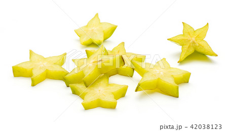 Fresh carambola isolated on white 42038123
