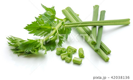 Fresh celery isolated on white Fresh celery isolated on white 42038136