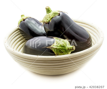 Fresh isolated eggplant on white 42038207