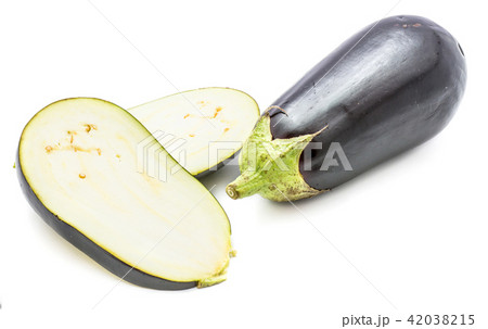 Fresh isolated eggplant on white Fresh isolated eggplant on white 42038215