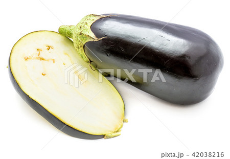 Fresh isolated eggplant on white Fresh isolated eggplant on white 42038216