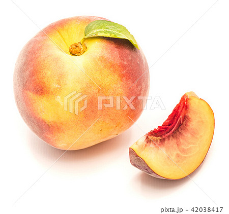 Fresh peach isolated on white Fresh peach isolated on white 42038417