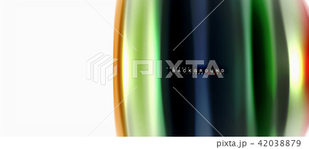 Fluid liquid mixing colors concept on light grey background, curve flow, trendy abstract layout 42038879