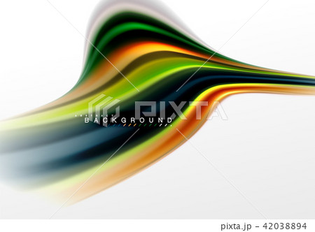 Fluid liquid mixing colors concept on light grey background, curve flow, trendy abstract layout Fluid liquid mixing colors concept on light grey background, curve flow, trendy abstract layout 42038894