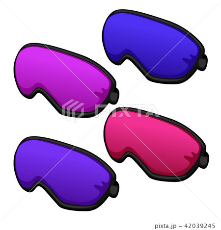 Set of colorful sleeping masks from relax isolated on a white background. Vector cartoon close-up 42039245
