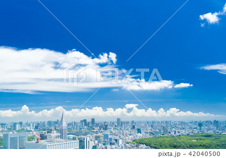 東京風景・青空と緑・夏 新宿 六本木 赤坂 青山 東京タワー 東京風景・青空と緑・夏 新宿 六本木 赤坂 青山 東京タワー 42040500