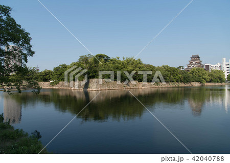 広島城 全景 城跡 城郭 濠 本丸 42040788