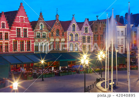 Old Market square in Bruges, Belgium 42040895