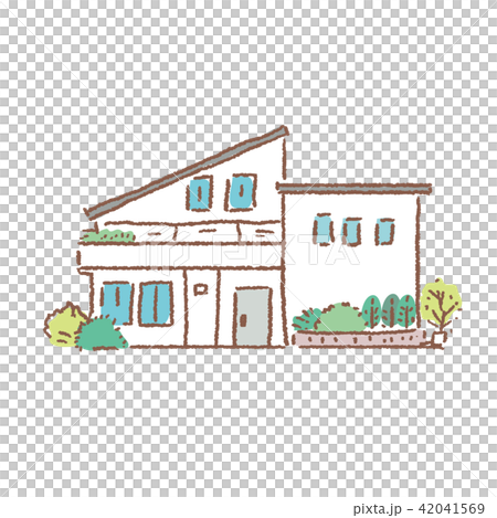家 一軒家 不動産 イラスト 手描き 家 一軒家 不動産 イラスト 手描き 42041569