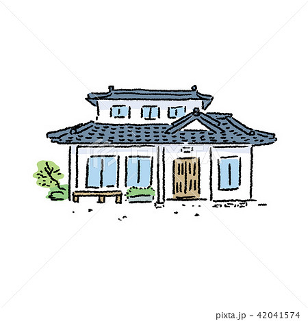 家 一軒家 不動産 イラスト 手描き のイラスト素材 家 一軒家 不動産 イラスト 手描き のイラスト素材