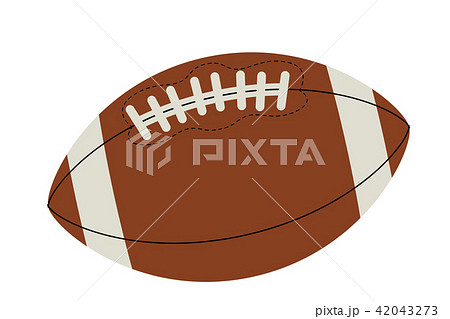 アメリカンフットボールのボール 横 アメフトのボールのアイコン 球技のイラスト素材 42043273 Pixta