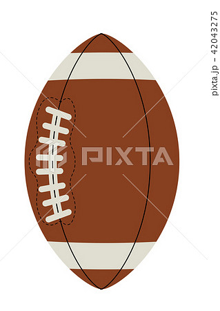 アメリカンフットボールのボール 縦 アメフトのボールのアイコン 球技のイラスト素材
