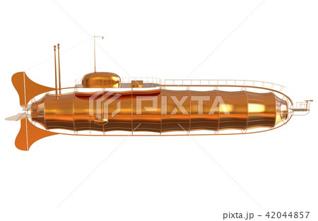 Golden Fantasy Airship Zeppelin Dirigible Balloon Golden Fantasy Airship Zeppelin Dirigible Balloon 42044857
