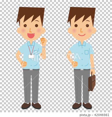 クールビズなビジネスマンのイラスト素材