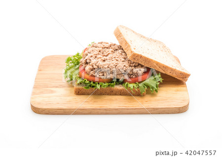 tuna sandwich on white 42047557