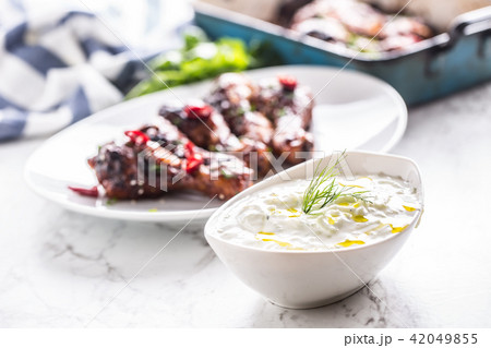 Greek dip sauce or dressing tzatziki Greek dip sauce or dressing tzatziki 42049855