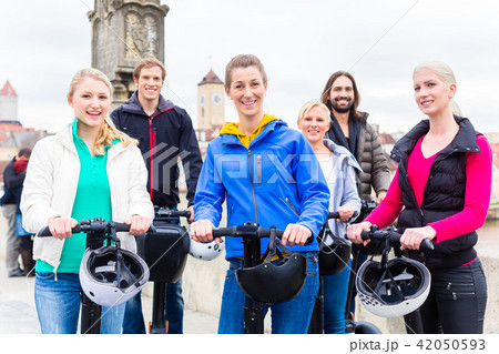 Tourists having Segway sightseeing 42050593