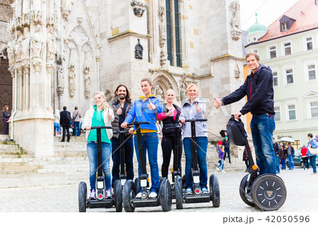 Tourists having Segway sightseeing 42050596
